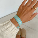 Teal WWJD Embroidered Bracelet
