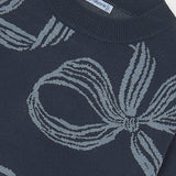 Navy Bow Sweater