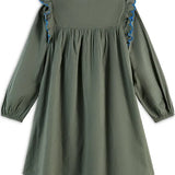 Seersucker Embroidered Dress