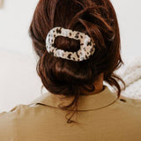 Medium Flat Hair Clip | Blonde Tortoise