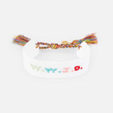 WWJD Embroidered Bracelet | White