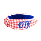 Gingham Pearl Headband