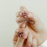 Kylie Bow Earrings - Maroon