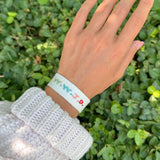 WWJD Embroidered Bracelet | White