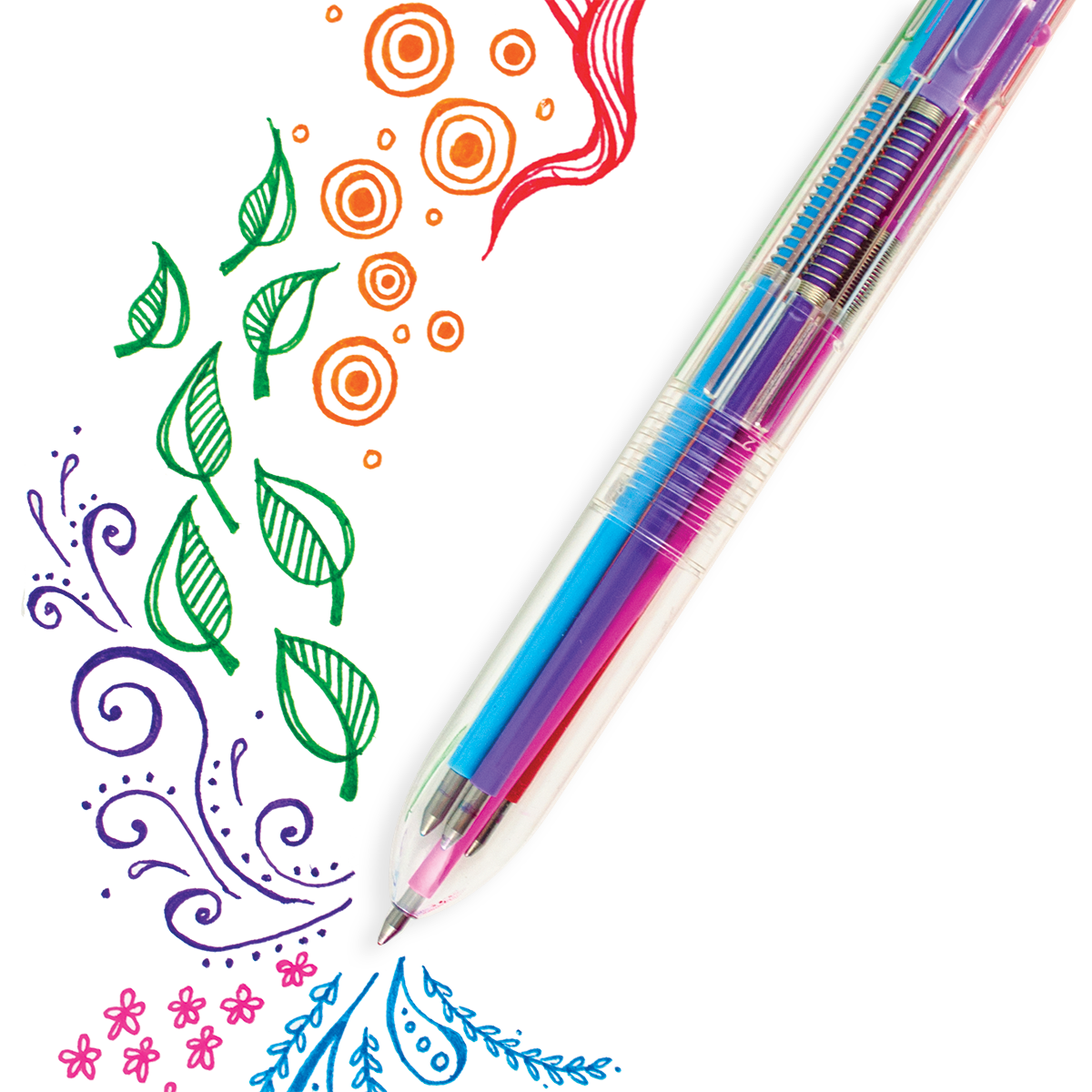 Six Click Colored Gel Pen