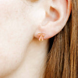 Conley Pink Bow Studs