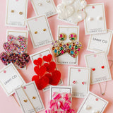 Andrea Heart Stud Earrings