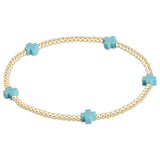 enewton Signature Cross 2mm Bracelet | Turquoise