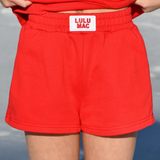 LULU MAC Terry Cloth Shorts | Red
