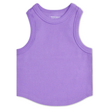 Cropped Ribbed Racerback Tank | Violet