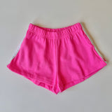 Neon Pink Knit Shorts