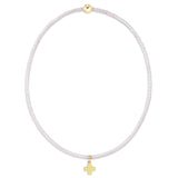 eNewton Hope Classic Signature Cross Bracelet |  Silky White
