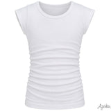 Ruched Top | White