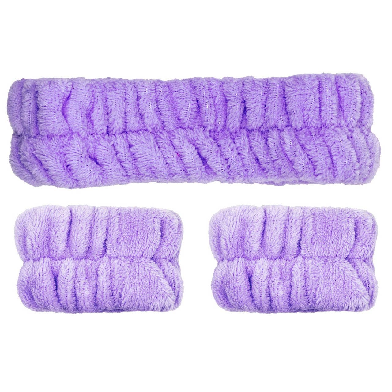 Plush Spa Headband and Wristband Set