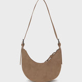 Studded Crescent Shoulder Bag | Mocha