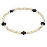 enewton Signature Cross 2mm Bracelet | Charcoal