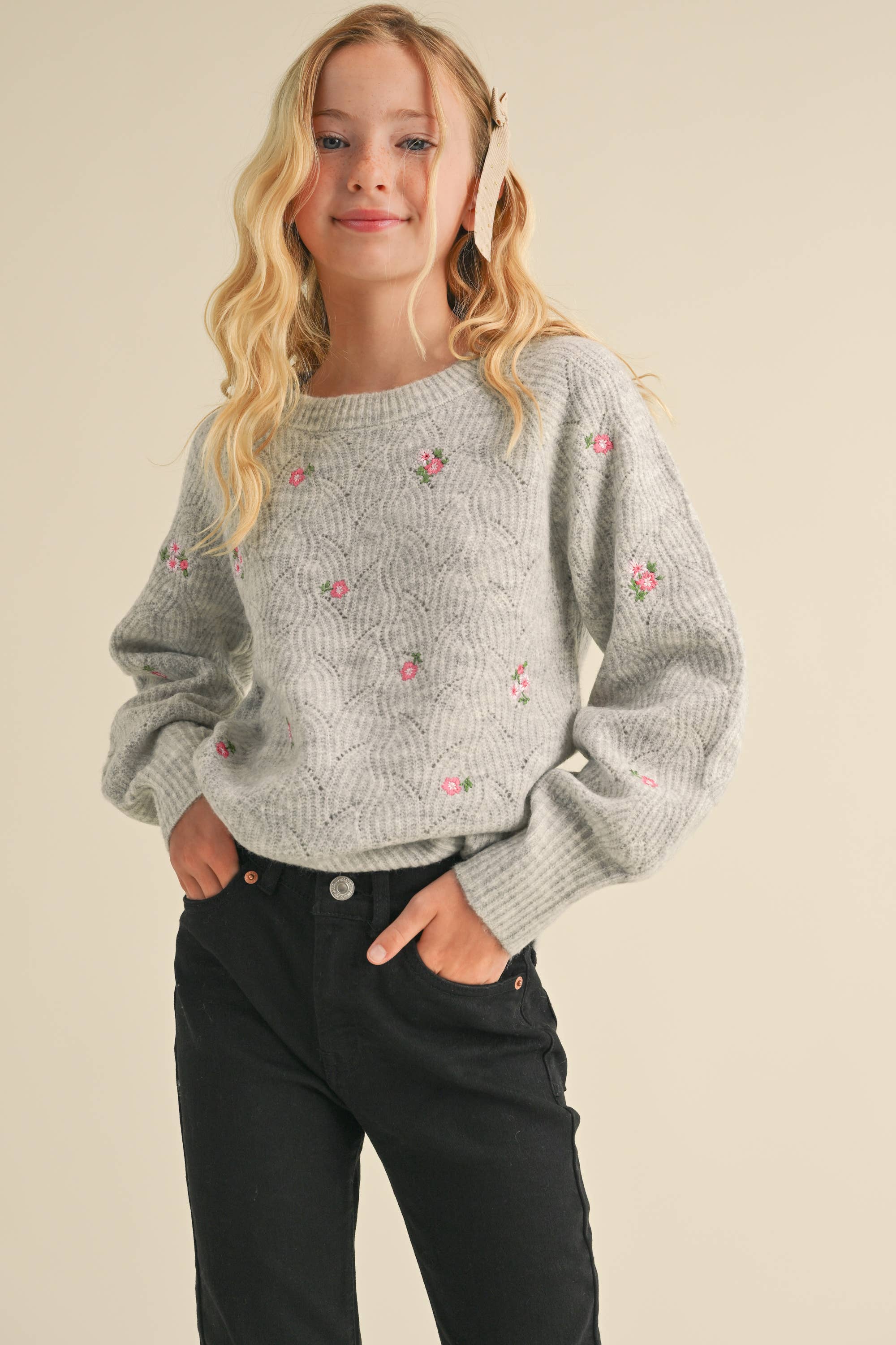 Floral Embroidered Sweater