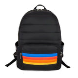 Black Retro Stripe Backpack