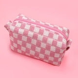 Checkered Cosmetic Bag
