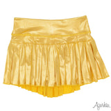 Gold Shimmer Mini Pleat Skort