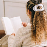 Medium Flat Hair Clip | Coconut White