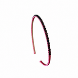 Thin Crystal Headband | Maroon