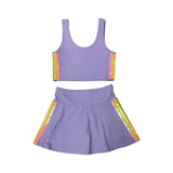 Lavender Rainbow Sequin Tennis Set | Lola + The Boys