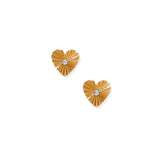 Andrea Heart Stud Earrings