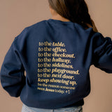 Keep Showing Up Pullover | Navy