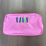 Camp Embroidered Medium Cosmetic Pouch