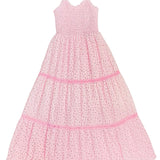 Pink Rose Eyelet Maxi Dress | FBZ