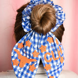 Gingham Beaded Scrunchie