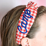 Gingham Pearl Headband