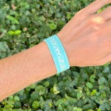 Teal WWJD Embroidered Bracelet