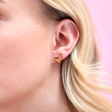 Abby Open Heart Stud