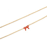 Necklace - Sadie Bow Red