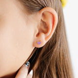 Enamel Heart Stud