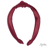 Top Knot Headband | Maroon Shimmer