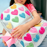 STATE Kane Double Pocket Backpack | Happy Fuzzy Hearts