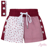 Game Day Color Block Shorts | Maroon