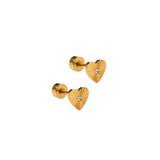 Andrea Heart Stud Earrings