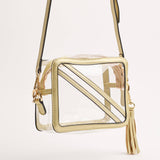 The Cline Gold Clear Stadium Crossbody