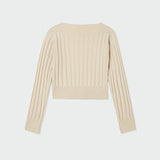 Ivory Ribbed Sweater