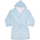 Blue Ditsy Plush Robe