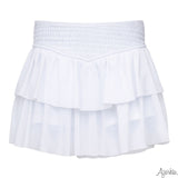 Smocked Skort | White