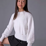 Faux Fur Sweater | Ecru