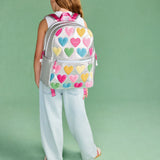 STATE Kane Double Pocket Backpack | Happy Fuzzy Hearts