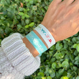 WWJD Embroidered Bracelet | White