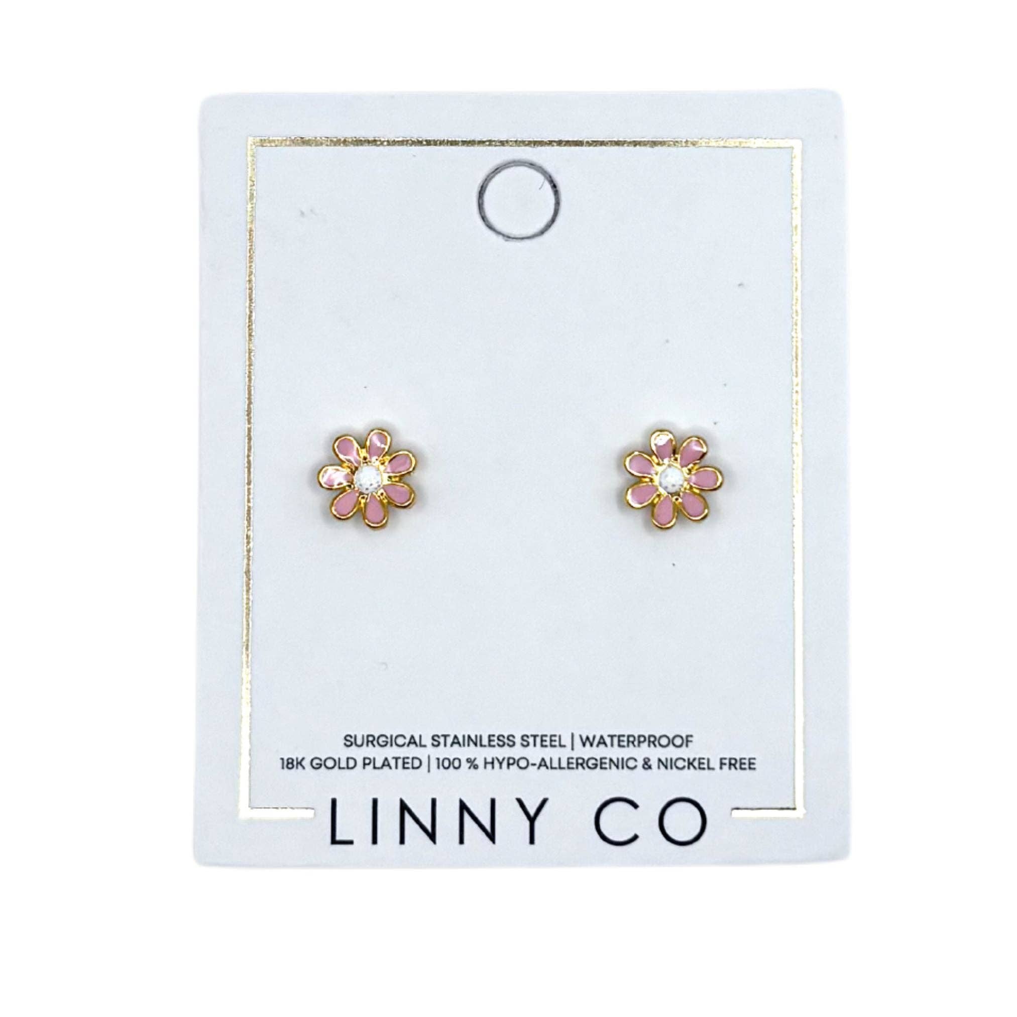 Elsie Pink Flower Stud