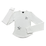 Silver Stars Ribbed Long Sleeve